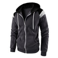 Men's Color Block Long Sleeve Hooded Casual Sweatshirt