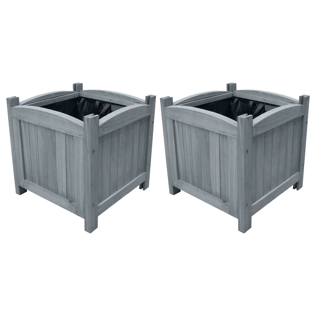 Hochbeet 2er-Set – 30 × 30 × 30 cm, Massivkiefer | Garten & Terrasse