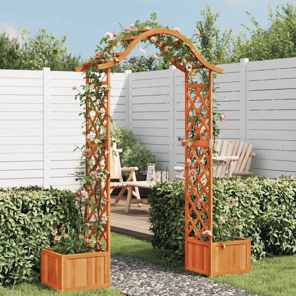 VidaXL Pergola mit Pflanzkübel – Massives Kiefernholz