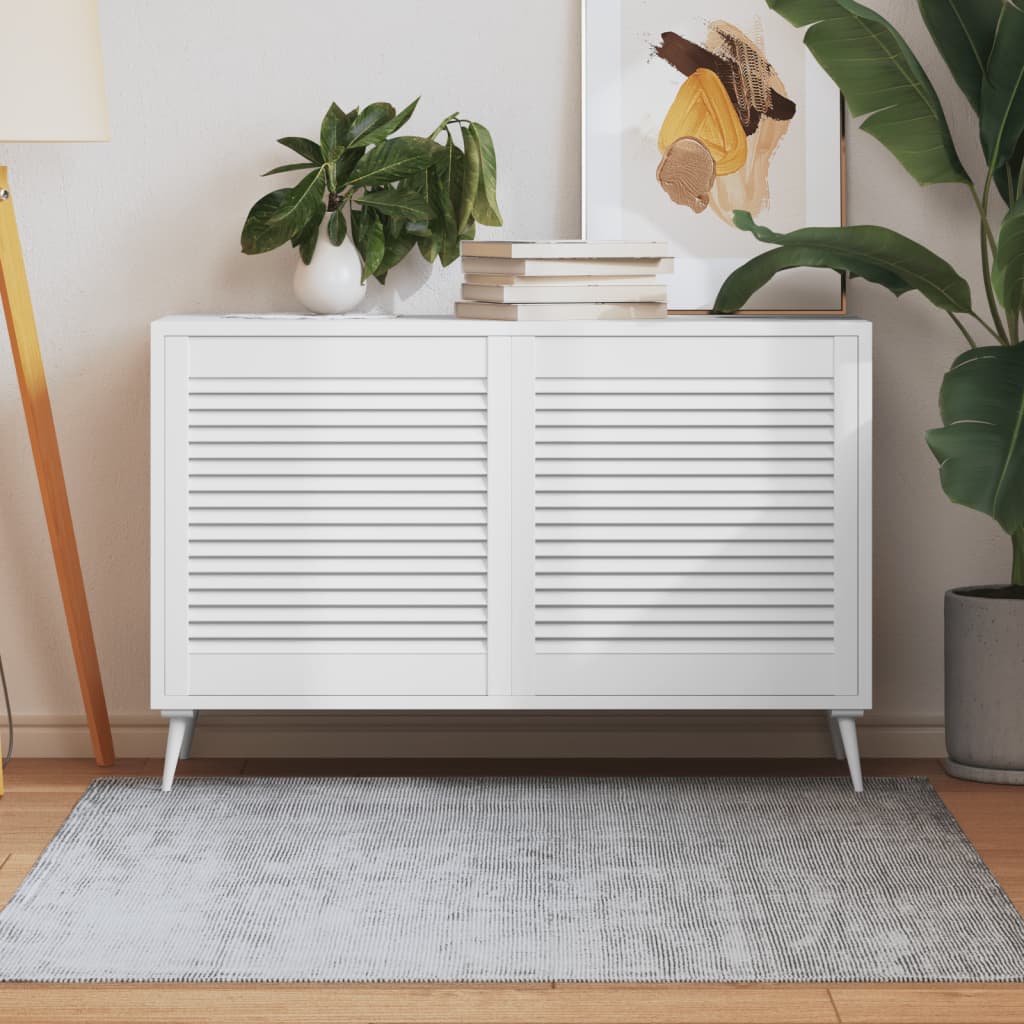 VidaXL Lamellen-Schranktüren 2er-Set – 61.5x59.4 cm, Kiefernholz, Weiss