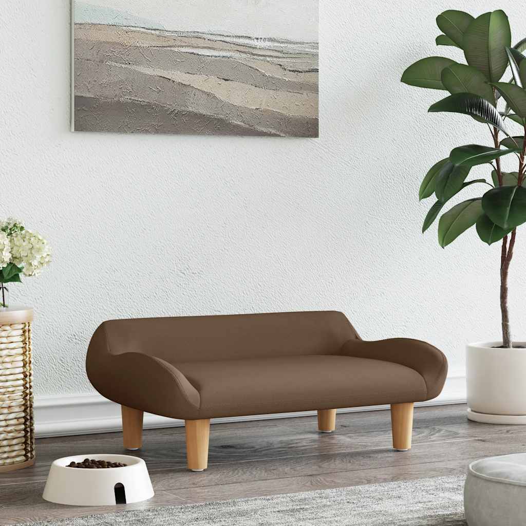 vidaXL Hundekorb 70x40x24 cm – Stoff Braun