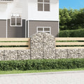 Vidaxl vaulted gabion basket 100x50x120 140 cm galvanized iron