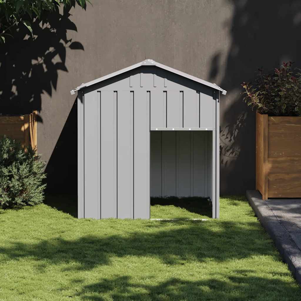 vidaXL Hundehütte mit Dach 117x103x123 cm – Verzinkter Stahl