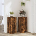 Pflanzenständer 2er-Set – 30 × 30 × 70 cm, Holzwerkstoff, Smoked Oak