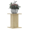 VidaXL Pflanzenständer 2er-Set – 30x30x40 cm, Holzwerkstoff, Sonoma-Eiche