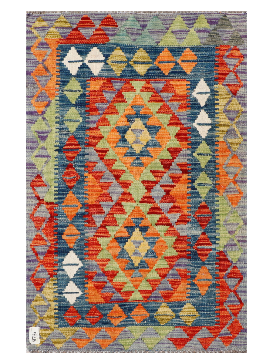 Maimana Kilim – Handgewebter Wollteppich, 124 × 80 cm | Unikat aus Afghanistan