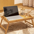 Bambus Laptop-Tisch klappbar – Höhenverstellbar, 50x30cm, Natur