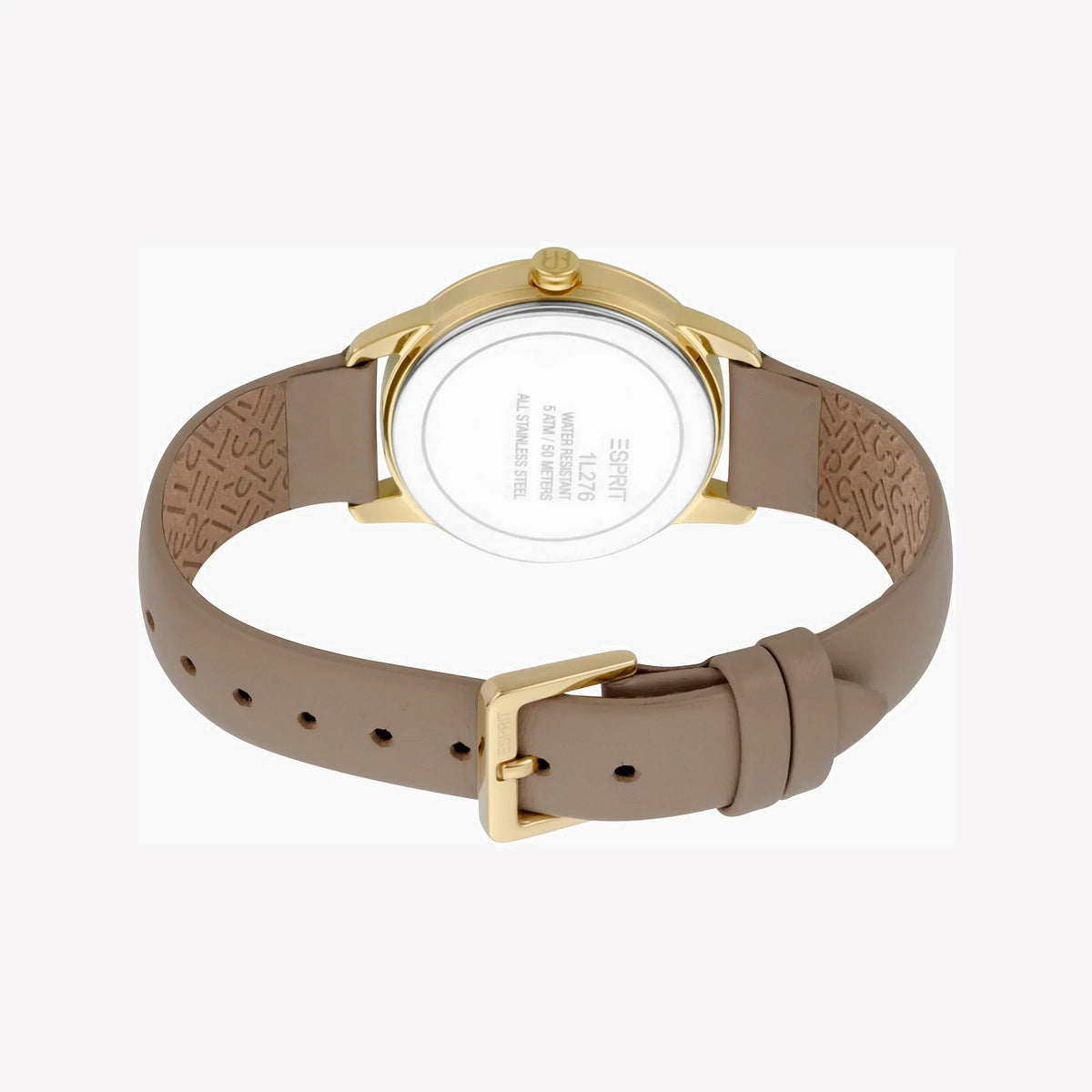 Esprit Damen-Armbanduhr | Beiges Lederband | Silbernes Zifferblatt | 32mm