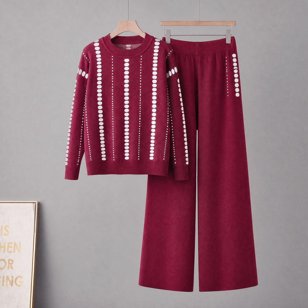 Damen Zweiteiler – Pullover & Weithose im Set