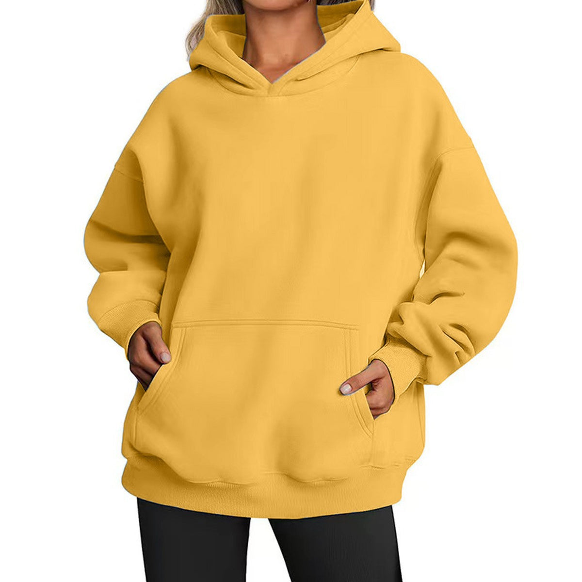 Causal Fashion Hoodie for Men and Women Solid Color Sweatshirt Autumn Winter Casual Style Unisex Design