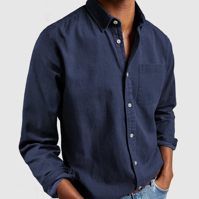 Herren Kapuzenhemd Oversized – Casual Langarmshirt für Freizeit & Zuhause