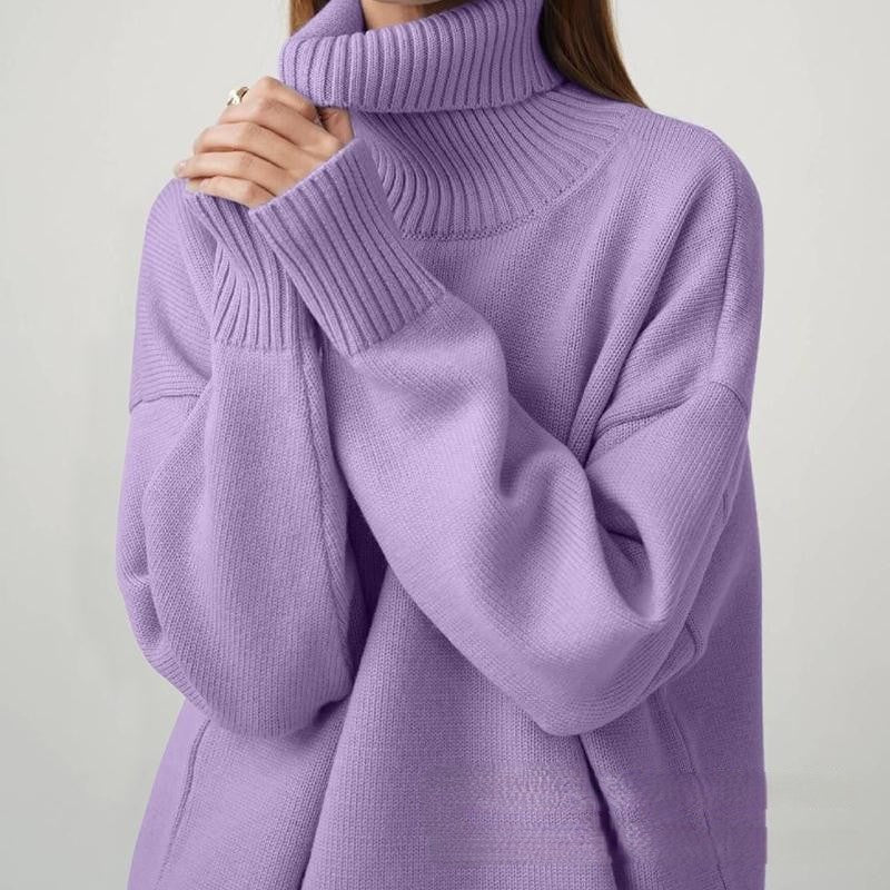 Einfarbiger Rollkragenpullover – Vielseitig & Bequem