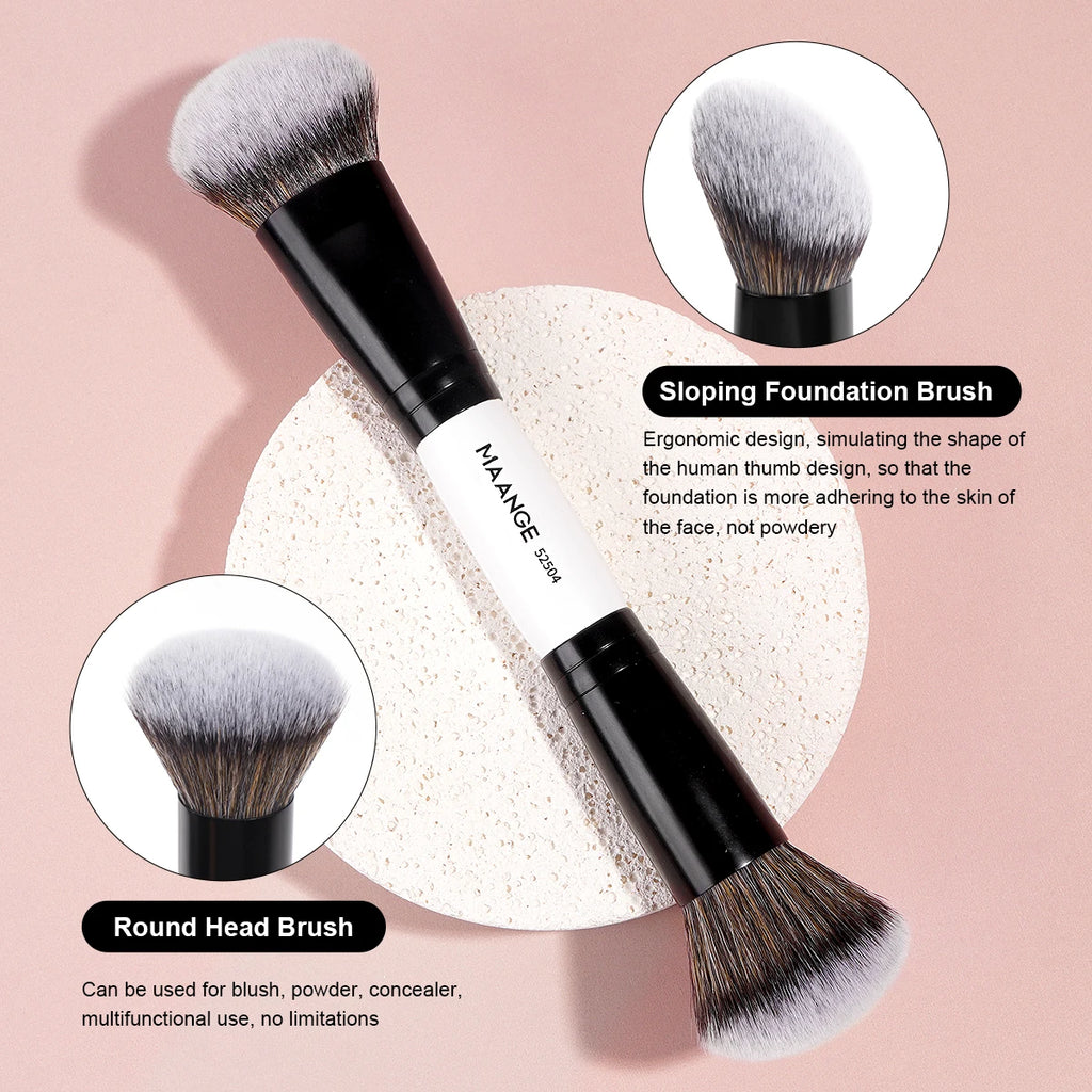 Make-up Pinsel Set 3-teilig – Synthetische Fasern für Foundation, Concealer & Bronzer