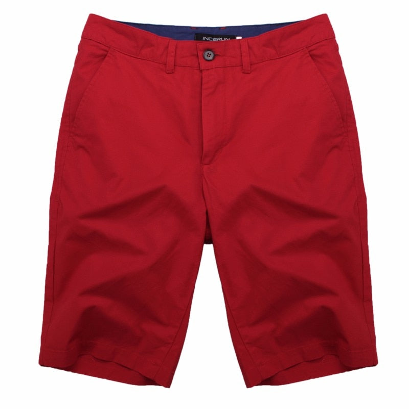 Lässige Herren-Sommershorts aus Baumwolle – Knienlang mit Reissverschluss