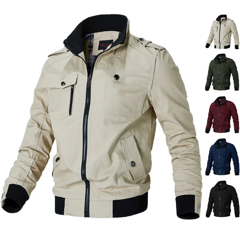 Herren Bomberjacke Casual – Windbreaker im Military Style