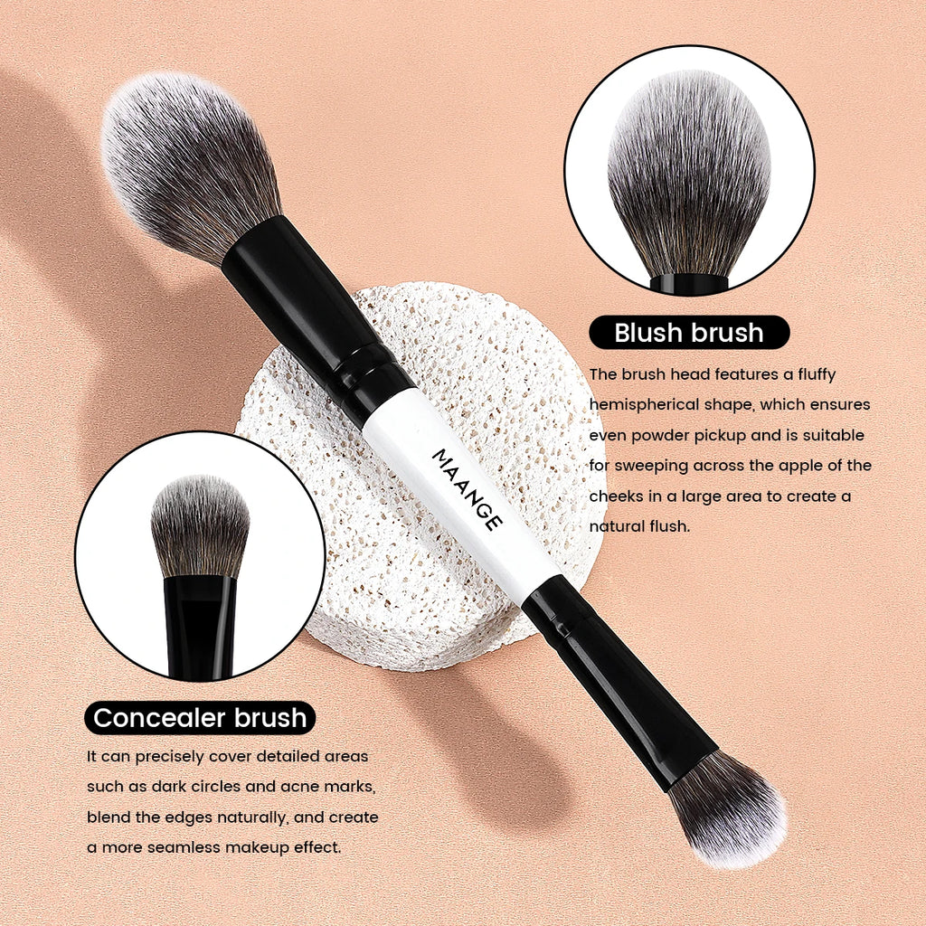 Make-up Pinsel Set 3-teilig – Synthetische Fasern für Foundation, Concealer & Bronzer