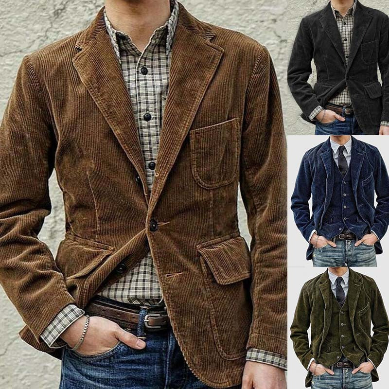 Herren Freizeitjacke – Casual Webstoff-Jacke mit Taschen in 4 Farben