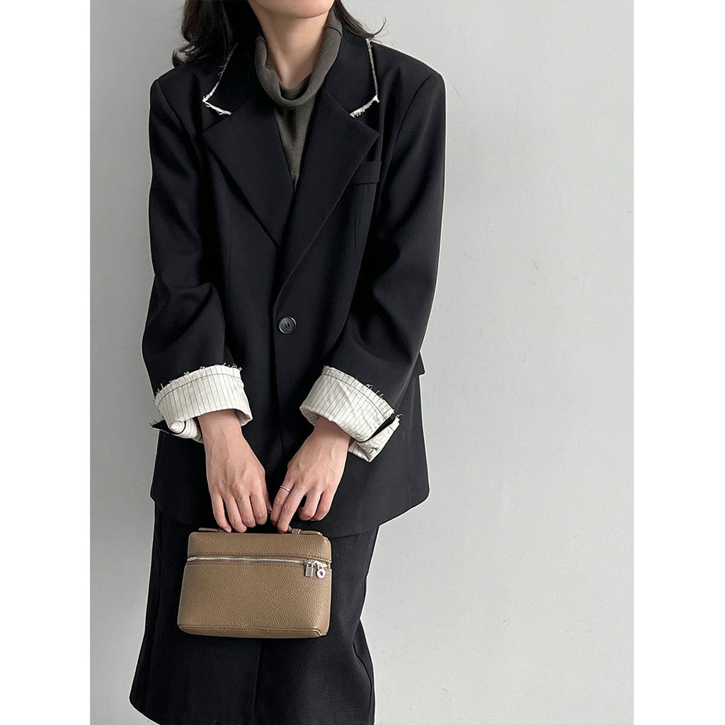 Colorblock Blazer Damen mit Reverskragen – Eleganter Büroolook