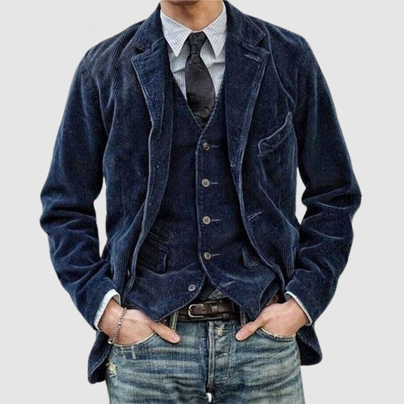 Herren Freizeitjacke – Casual Webstoff-Jacke mit Taschen in 4 Farben