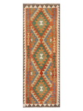 Maimana Kilim Runner – Handgewebter Wollteppich, 197 × 73 cm | Unikat aus Afghanistan