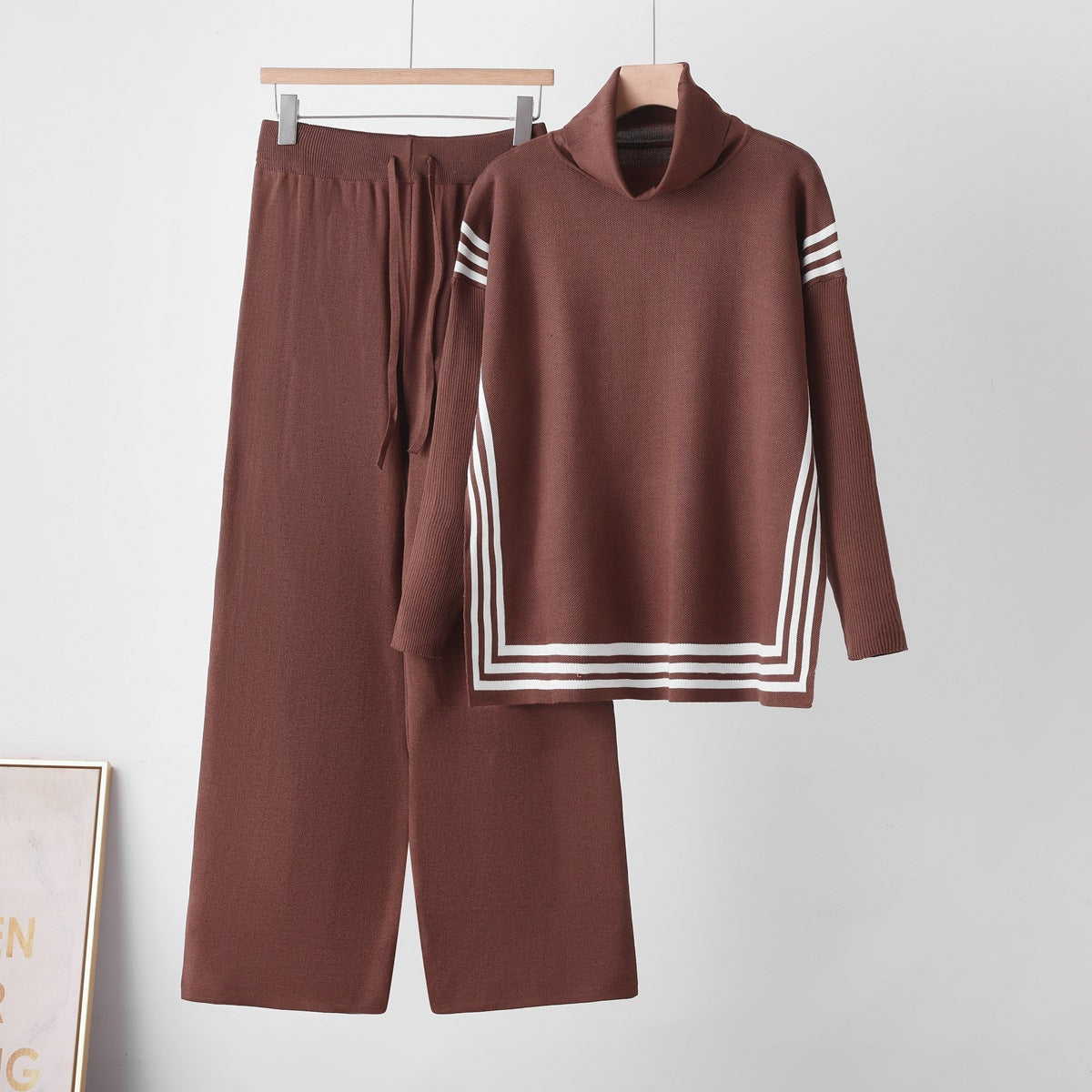 Damen Zweiteiler – Rollkragenpullover & Hose im Set