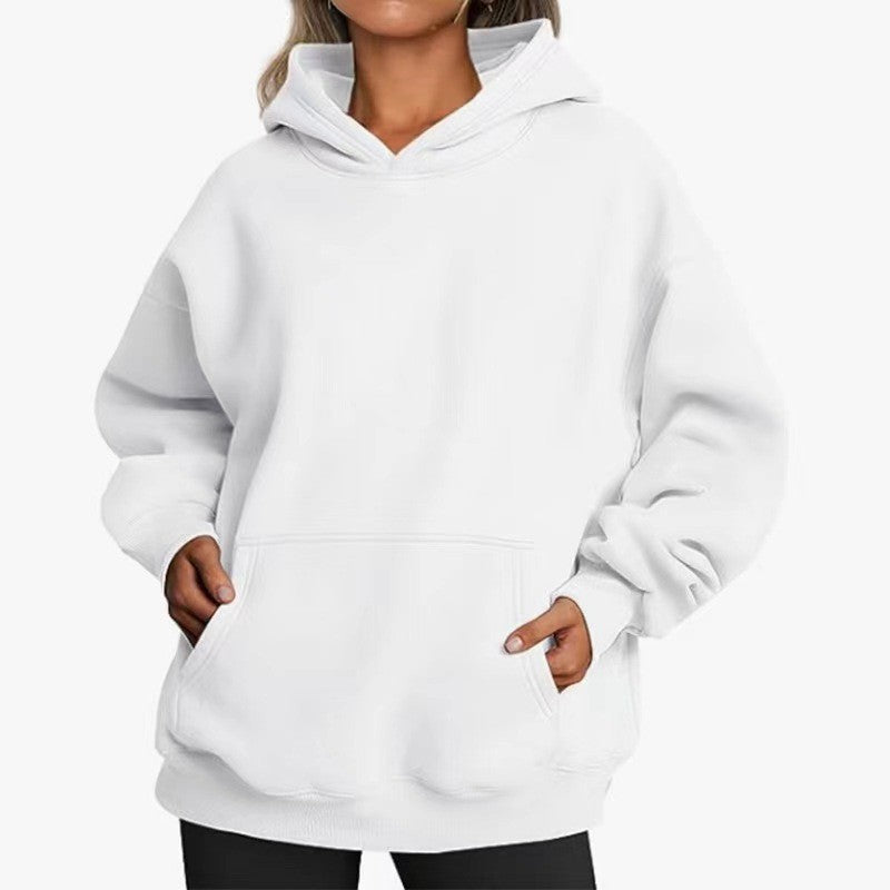 Causal Fashion Hoodie for Men and Women Solid Color Sweatshirt Autumn Winter Casual Style Unisex Design