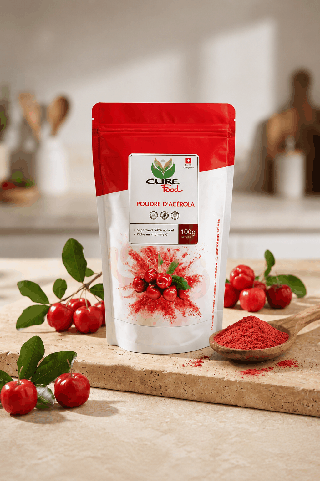 Acerola Pulver Bio – Natürliches Vitamin C von CureFood