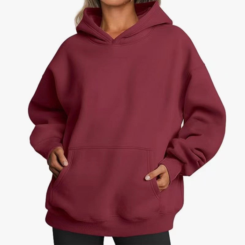Causal Fashion Hoodie for Men and Women Solid Color Sweatshirt Autumn Winter Casual Style Unisex Design
