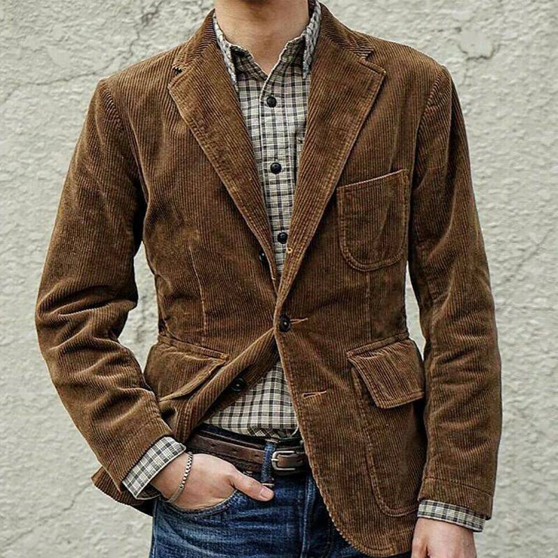 Herren Freizeitjacke – Casual Webstoff-Jacke mit Taschen in 4 Farben