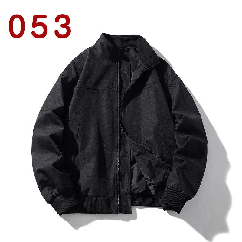 White Padded Jacket Women's Fashion Stand Collar Baseball Jacket Street Trend Unisex Couple Outerwear Men