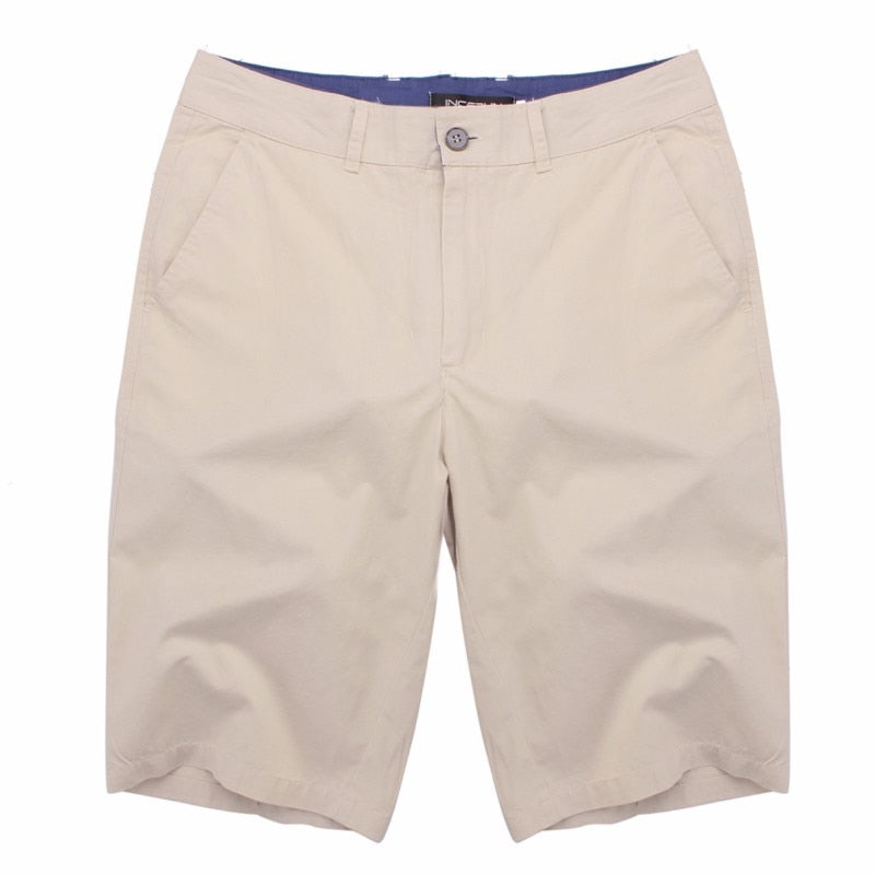 Lässige Herren-Sommershorts aus Baumwolle – Knienlang mit Reissverschluss