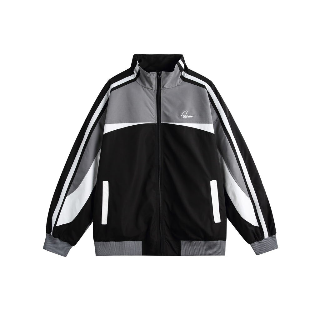 Colorblocking Jacke mit Stehkragen – Locker & Modern
