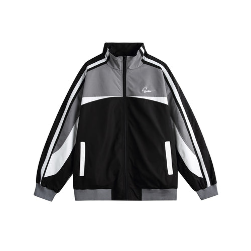 Colorblocking Jacke mit Stehkragen – Locker & Modern