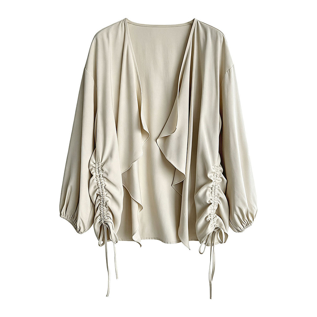 Damen Cardigan Mantel Drapiert – Leicht, Locker & Stylish