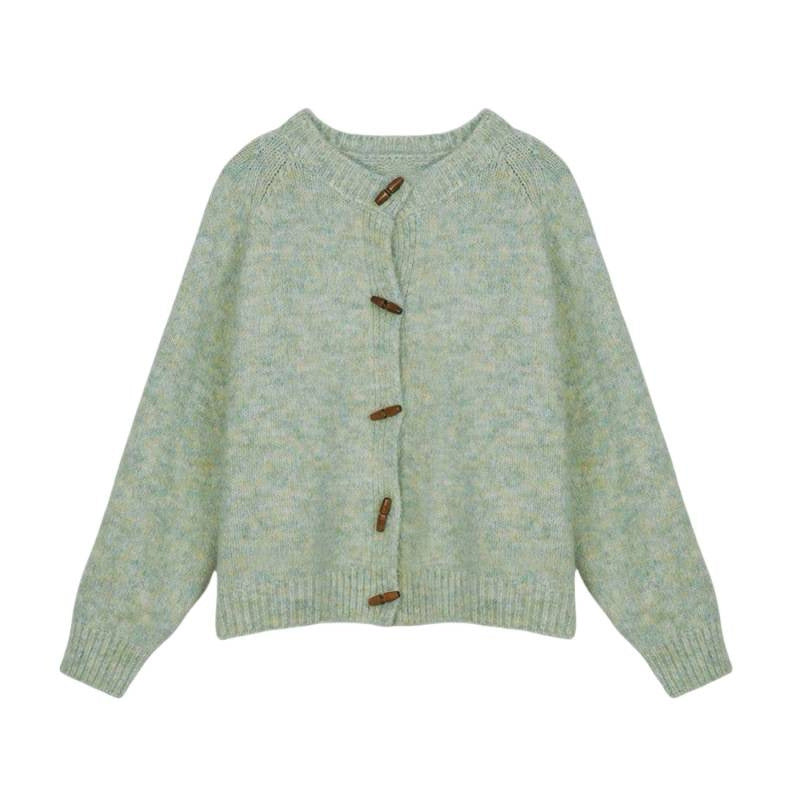 Damen Strickjacke mit Hornknöpfen – Weich, Loose Fit, 6 Farben