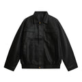 Streetwear PU Leather Jacket Men Short Style Fashion Biker Coat