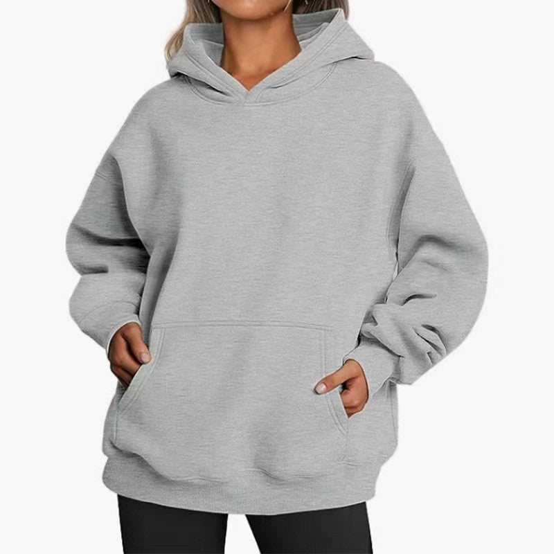 Causal Fashion Hoodie for Men and Women Solid Color Sweatshirt Autumn Winter Casual Style Unisex Design