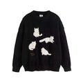 Herren Mink Strickpullover Oversized – Vintage Jacquard Winterpulli