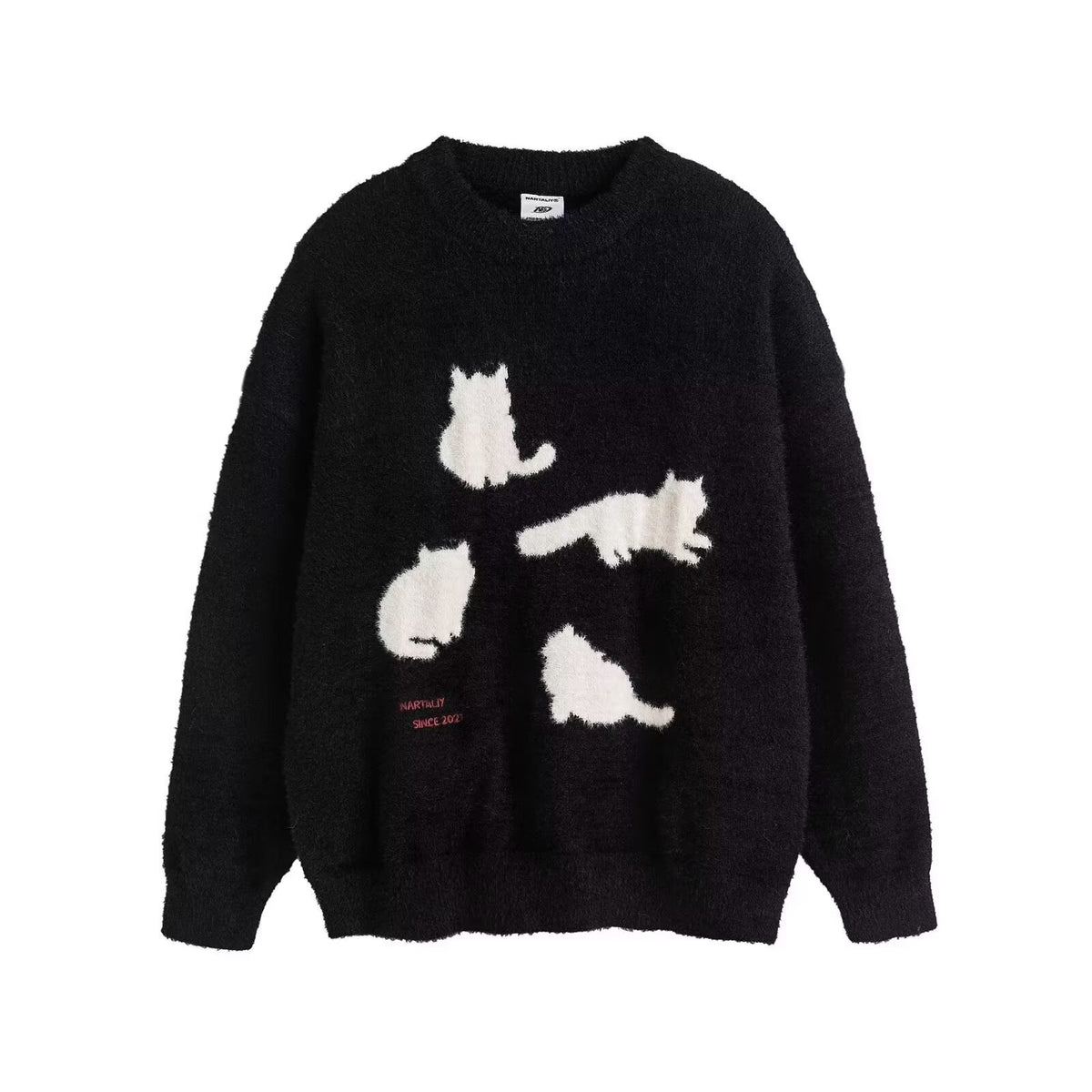 Herren Mink Strickpullover Oversized – Vintage Jacquard Winterpulli