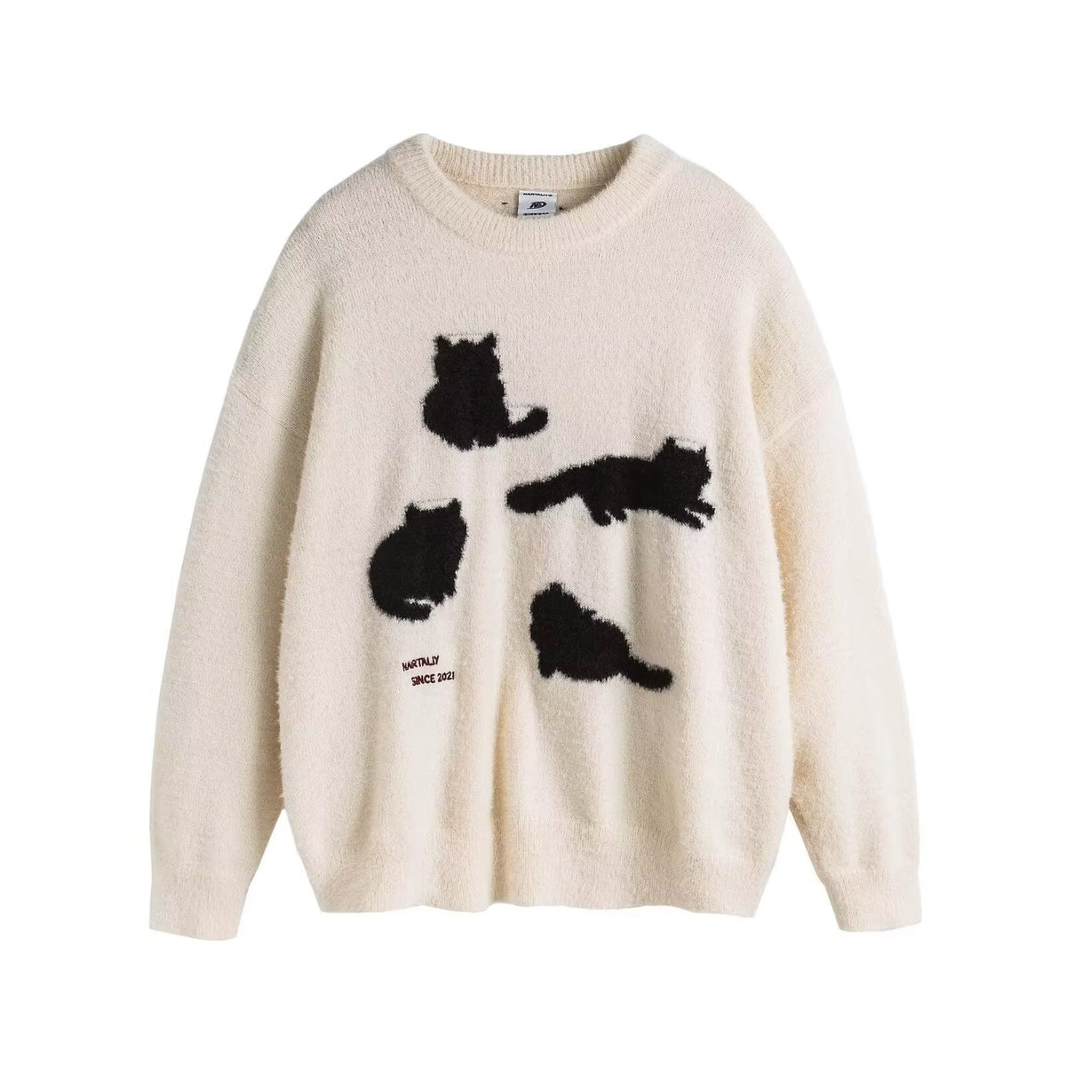 Herren Mink Strickpullover Oversized – Vintage Jacquard Winterpulli
