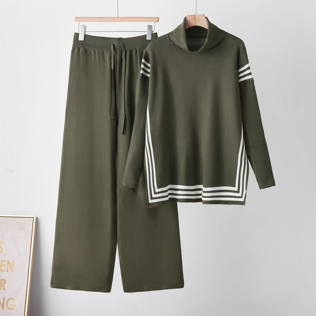 Damen Zweiteiler – Rollkragenpullover & Hose im Set