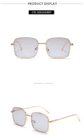 New Korean Style Fashion Metal Square Sunglasses Men And Women Transparent Trend All-Match Sunglasses