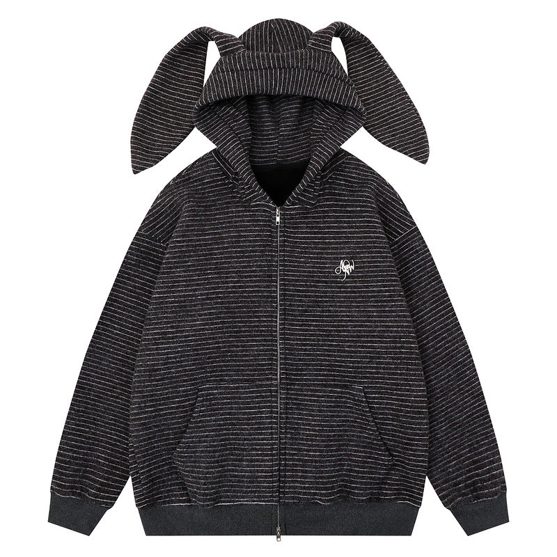 Damen Kapuzenjacke mit Känguru-Tasche – Loose Fit Cardigan mit Reissverschluss