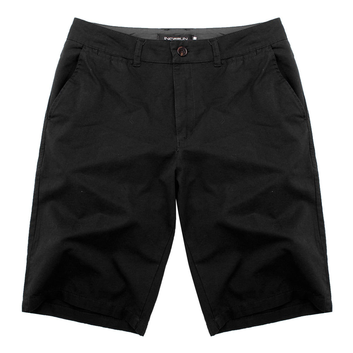 Lässige Herren-Sommershorts aus Baumwolle – Knienlang mit Reissverschluss