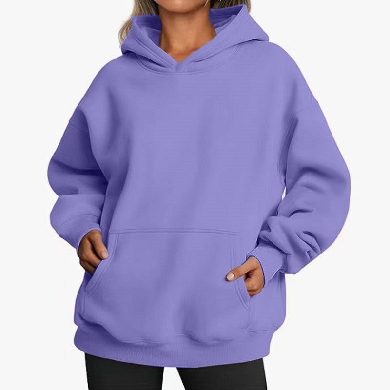 Causal Fashion Hoodie for Men and Women Solid Color Sweatshirt Autumn Winter Casual Style Unisex Design