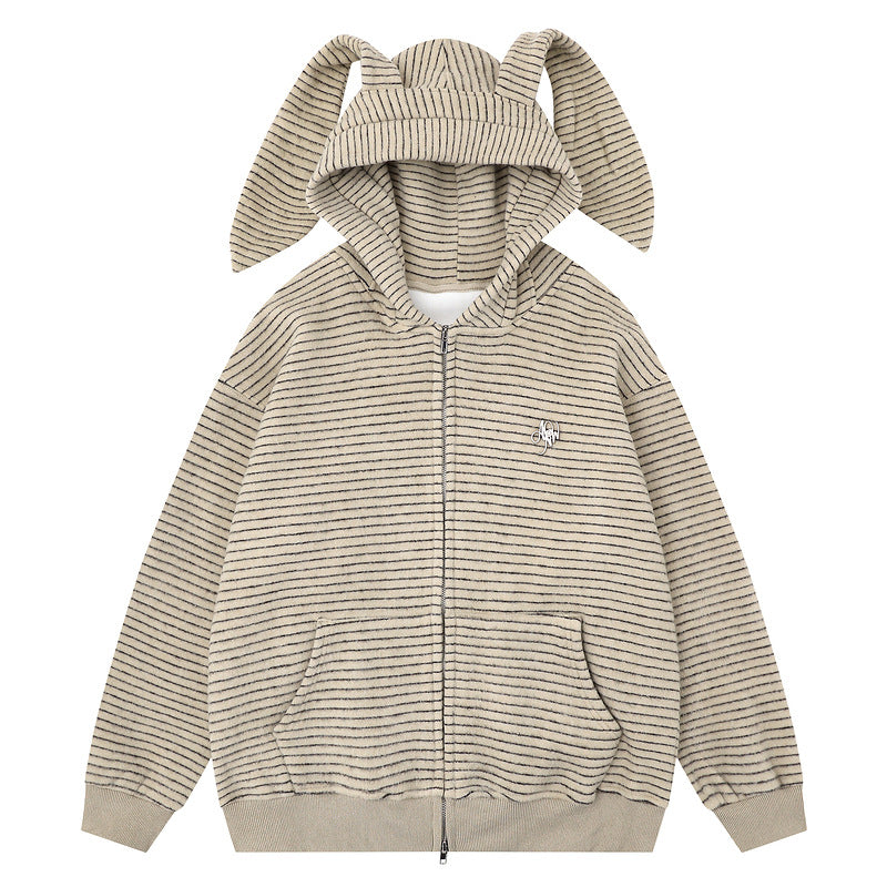 Damen Kapuzenjacke mit Känguru-Tasche – Loose Fit Cardigan mit Reissverschluss