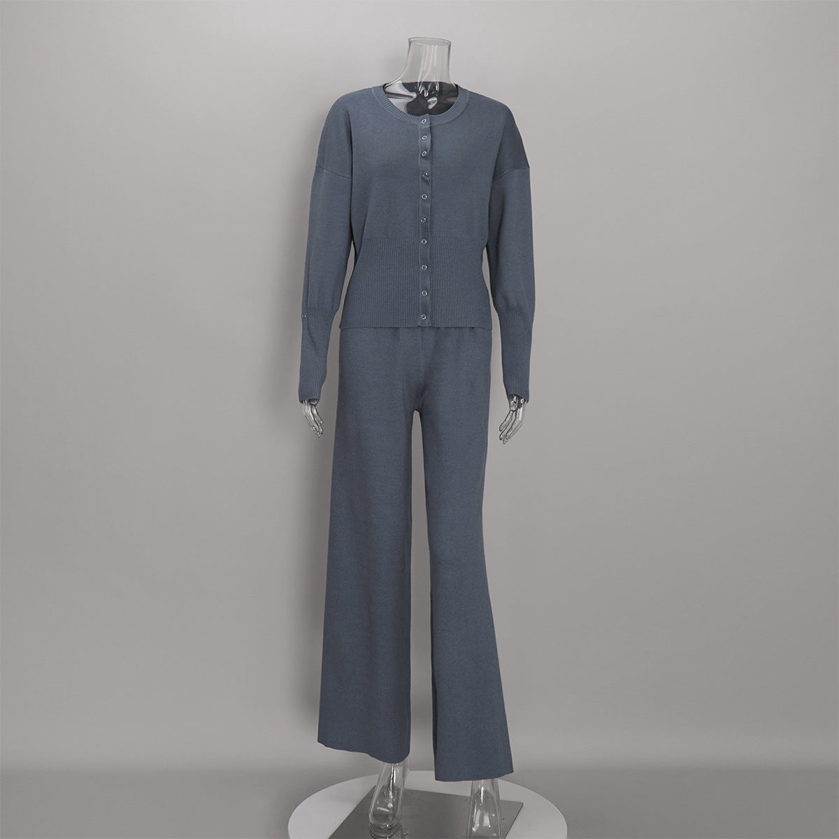 Damen Zweiteiler – Strickjacke & Weithose im Set