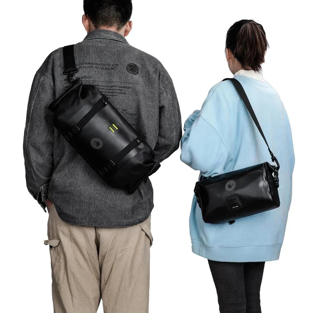 Wasserdichte Fahrrad-Lenkertasche 8L – Fronttasche Trunk Pannier in Schwarz