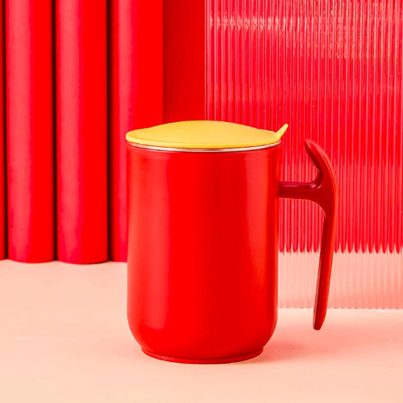 Edelstahl-Becher 500ml mit Deckel – Doppelwandig & Hitzebeständig