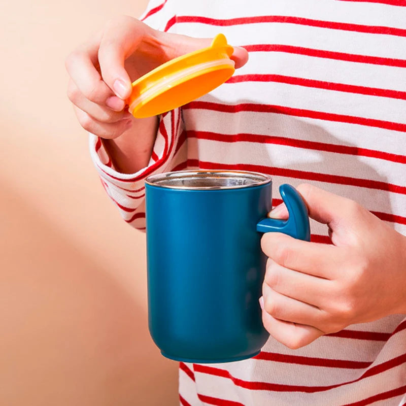 Edelstahl-Becher 500ml mit Deckel – Doppelwandig & Hitzebeständig